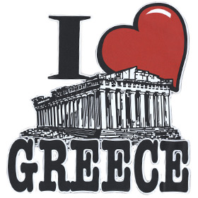 Ancient Greece I Love Greece Parthenon Sweatshirt Style D647