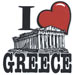 Ancient Greece I Love Greece Parthenon Sweatshirt Style D647