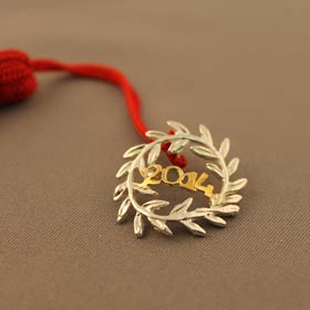 2014 Olive Branch Wreath Gouri Goodluck Charm