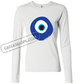 Women's Long Sleeve Shirt - Greek Mati Evil Eye