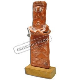 Clay Mother Goddess figurine, Early Bronze Age Replica, Cyprus Museum