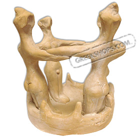 Minoan Priestesses Dancing clay replica from Museum of Heraklion