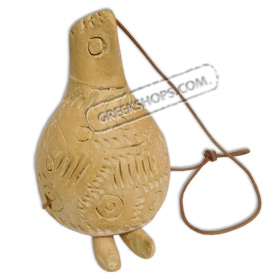 Clay Ancient Greek Doll Replica "Plagona", National Museum of Athens