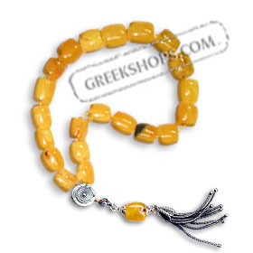 Natural White Amber Worrybeads approx. 26gr. AM7