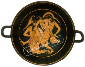 Red Figure Kylix ( wine cup ) 20 cm 
