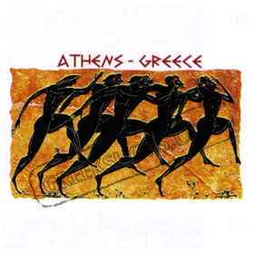 Athens GREECE Marathon Runners Tshirt 40