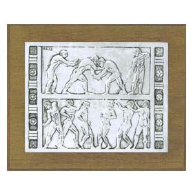 Kouros Silver Engraving Wall Decoration