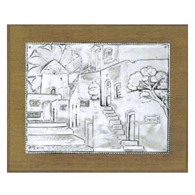 Mykonos Silver Engraved Wall Decoration