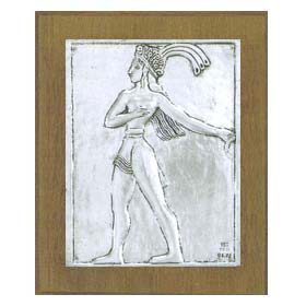 Minoan Price Fresco Silver Engraving Wall Decoration