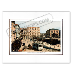 Vintage Greek City Photos Attica - Attica, City of Athens, Constitution Square (Syntagma) (1907)