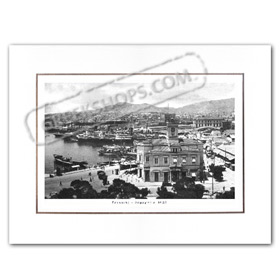 Vintage Greek City Photos Attica - Pireaus, City Hall view (1930)