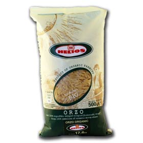 Helios Certified Organic Greek Orzo Pasta, 500gr (17.6oz)