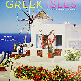 Greek Isles by Georges Meis, 16 Month 2013 Wall Calendar