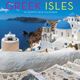 Greek Isles Mini 16 Month 2016 Wall Calendar