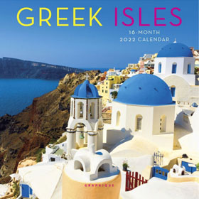 Greek Islands 2022, Mini Wall 16 month Calendar