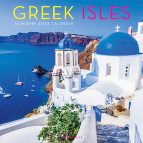 Greek Islands 2023, 16 month Wall Calendar