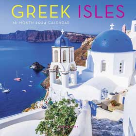 Greek Islands 2024, Mini Wall 16 month Calendar