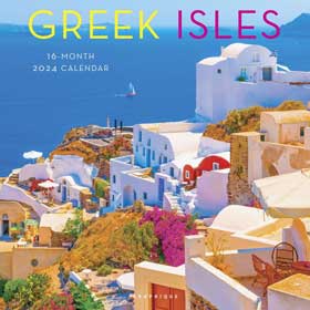 Greek Islands 2024, 16 month Wall Calendar