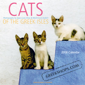 Cats of the Greek Isles 2008 12mo. Calendar ON SALE 30% Off