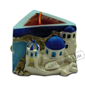 Santorini Triangular Candle