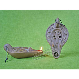 Ceramic Olive Oil Lamp - Paul 01CH11