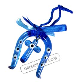 Evil Eye Glass Ornament G150