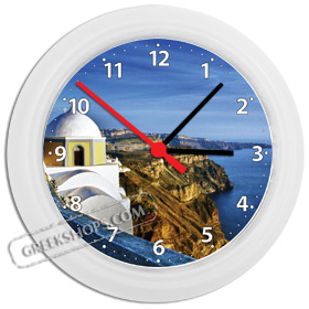 Greek Time - Greek Island Wall Clock - Santorini