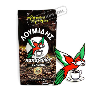 Loumidis Papagalos Greek Coffee Dark Roast - Net Wt. 194 gr