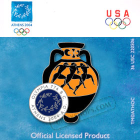 Athens 2004 Vase Sprinters Pin