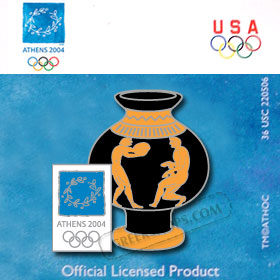 Athens 2004 Discus Vase Pin
