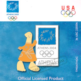 Athens 2004 Mascot Athena Pin