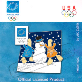 Athens 2004 Mascot Holiday Pin