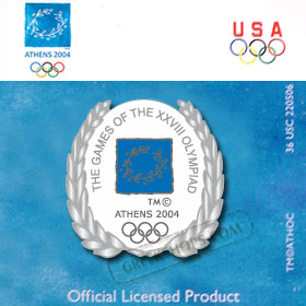 Athens 2004 Wreath Pin 