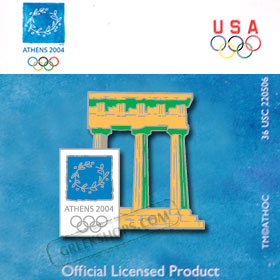 Athens 2004 Columns Pin