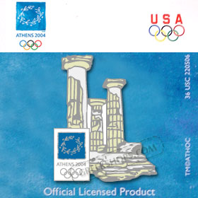 Athens 2004 Temple of Hera Pin