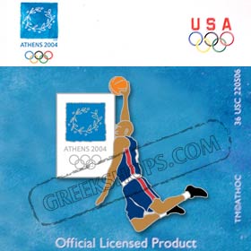Athens 2004 Basketball Pin