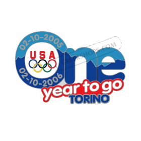 USOC Limited Edition Countdown Pin for Torino 2006 -  SALE! 