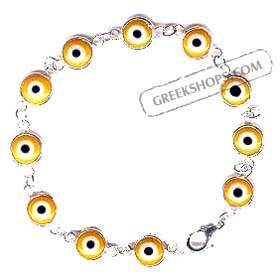 Evil Eye Bracelet - Style 111204 Yellow