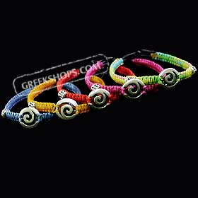 Wooven Sisal Fiber Bracelet w/ Swirl Motif Style BM190 