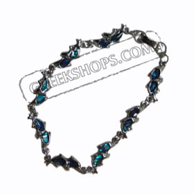 Double Dolphin Faux Opal Bracelet