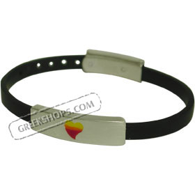 Indian Rubber Adjustable Rainbow Heart Bracelet BT_835