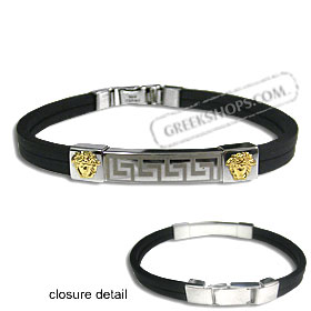 The Hephaestus Collection - Rubber Bracelet with 18k Gold Emblem - Double Aphrodite