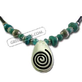 The Siren Collection - Necklace w/ Swirl Motif Pendant