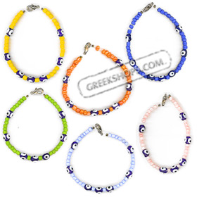 Mati Evil Eye Bracelet with Seed Beads (6 Color Options) BI5
