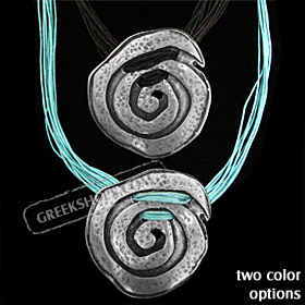 Byzantium Collection - Necklace with Swirl Motif KY190 (2 Color Options)