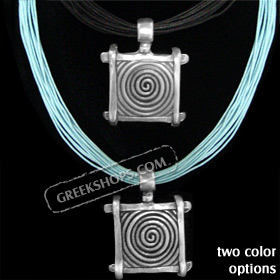Byzantium Collection - Necklace with Swirl Motif KY230 (2 Color Options)