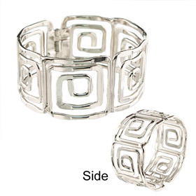 Stainless Steel Bracelet - Large Greek Key Motif Style B290