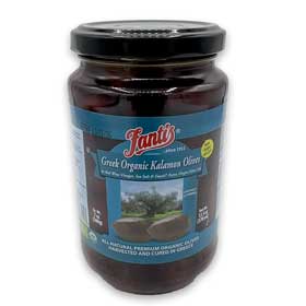 Fantis Greek Organic Kalamata Olives – 12.5 oz (370ml) – Product of Greece