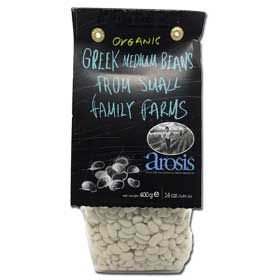 Arosis Organic Greek Medium Beans from Small Family Farms (400g)