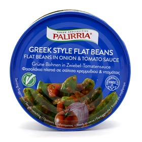 Palirria "Ready to Eat" Greek Style Flat Beans "Fasolakia" in Tomato Sauce